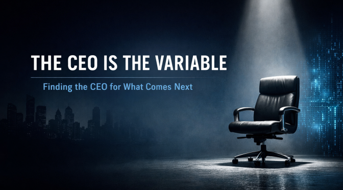 Finding the CEO for What Comes Next